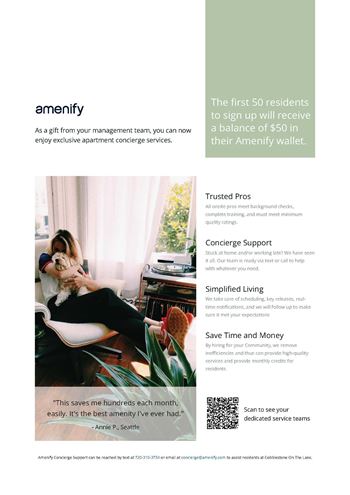 Lifestyle services provided by amenify